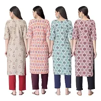 New Crepe Combo Printed Kurtis For Women Pack Of 4-thumb1