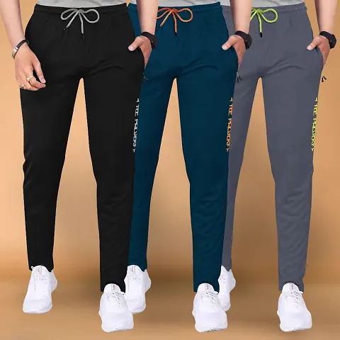 Stylish Regular Track Pants For Men Pack Of 3