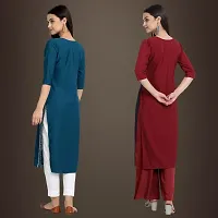 Fancy Crepe Kurtis for Women Pack Of 2-thumb1