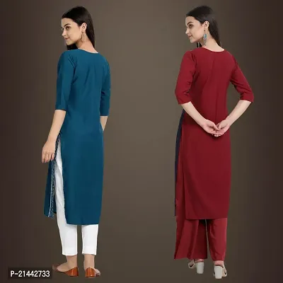 Fancy Crepe Kurtis for Women Pack Of 2-thumb2