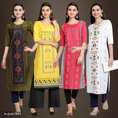 Fancy Crepe Kurtis for Women Pack Of 4-thumb0