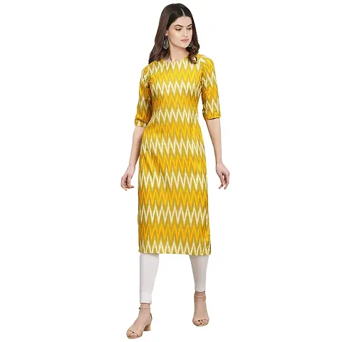 Stylish Crepe Straight Printed Kurta