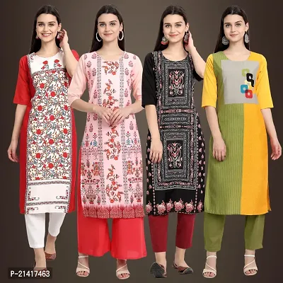 Fancy Crepe Kurtis for Women Pack Of 4-thumb0