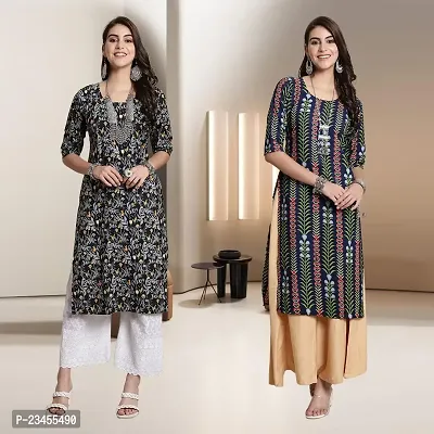 Fancy Rayon Kurtis For Women Pack Of 2