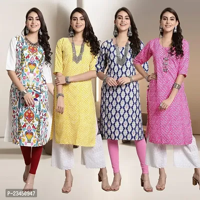 Fancy Crepe Kurtis for Women Pack Of 4-thumb0