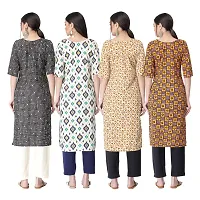 New Crepe Combo Printed Kurtis For Women Pack Of 4-thumb1