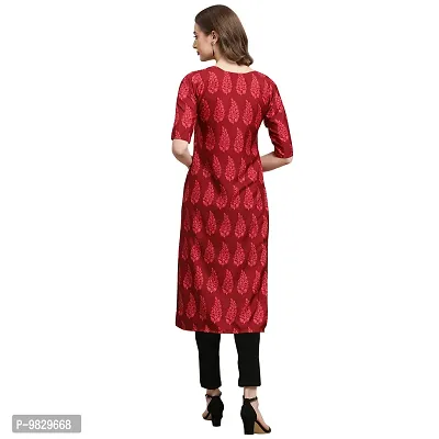 Women Crepe Digital Printed Straight Kurti  Pack of 6-thumb5