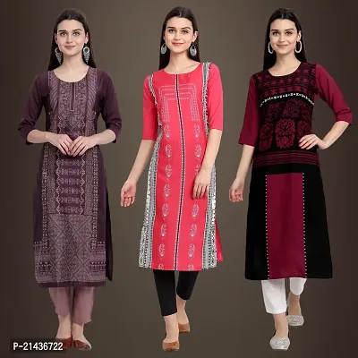 Fancy Crepe Kurtis for Women Pack Of 3