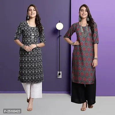 Fancy Crepe Kurtas For Women Pack Of 2