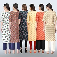 Women Stylish Crepe Printed Straight Kurta Combo-thumb1