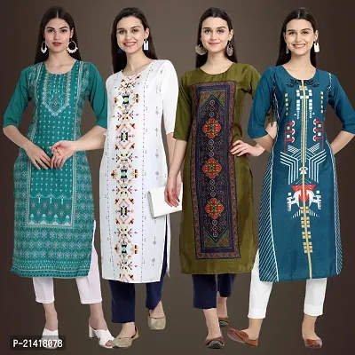 Fancy Crepe Kurtis for Women Pack Of 4-thumb0