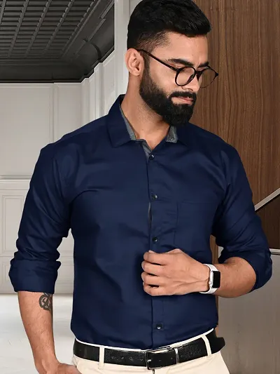 Stylish Men Long Sleeve Formal Shirt