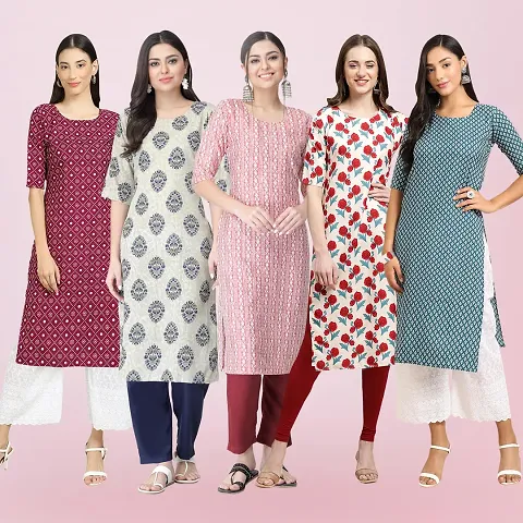 Women Stylish Crepe Staright Kurta