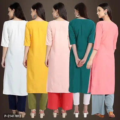 Fancy Crepe Kurtis For Women Pack Of 5-thumb2