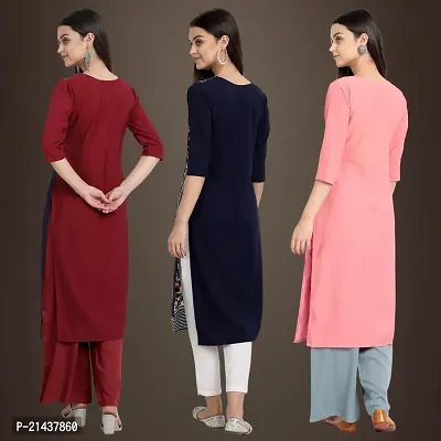 Fancy Crepe Kurtis for Women Pack Of 3-thumb2