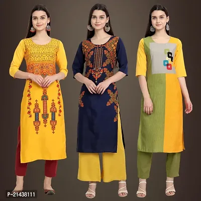 Fancy Crepe Kurtis for Women Pack Of 3