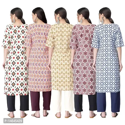 New Crepe Printed Kurtis Combo For Women Pack Of 5-thumb2