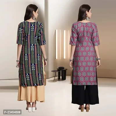 Fancy Rayon Kurtis For Women Pack Of 2-thumb2