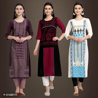 Fancy Crepe Kurtis for Women Pack Of 3-thumb0