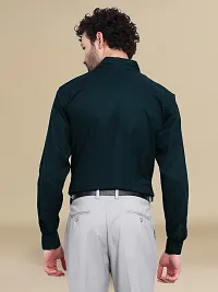 Reliable Green Cotton Solid Long Sleeves Formal Shirt For Men-thumb4