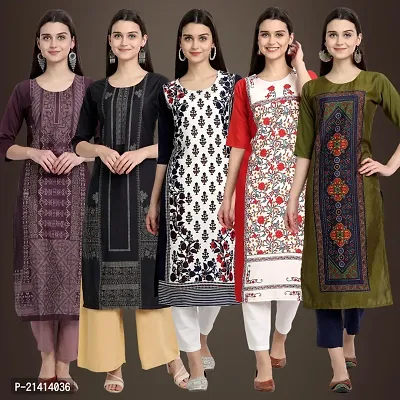 Fancy Crepe Kurtis For Women Pack Of 5