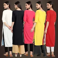 Fancy Crepe Kurtis For Women Pack Of 5-thumb1