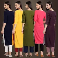 Fancy Crepe Kurtis For Women Pack Of 5-thumb1