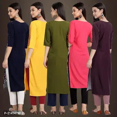 Fancy Crepe Kurtis For Women Pack Of 5-thumb2