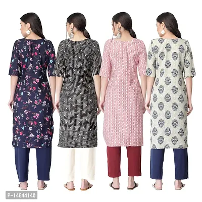 New Crepe Combo Printed Kurtis For Women Pack Of 4-thumb2