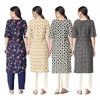 New Crepe Combo Printed Kurtis For Women Pack Of 4-thumb1