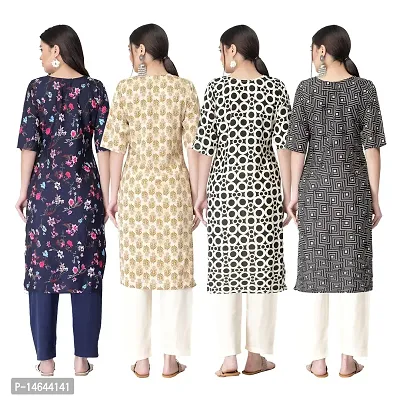 New Crepe Combo Printed Kurtis For Women Pack Of 4-thumb2