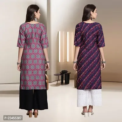 Fancy Rayon Kurtis For Women Pack Of 2-thumb2