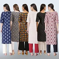 Women Stylish Crepe Printed Straight Kurta Combo-thumb1