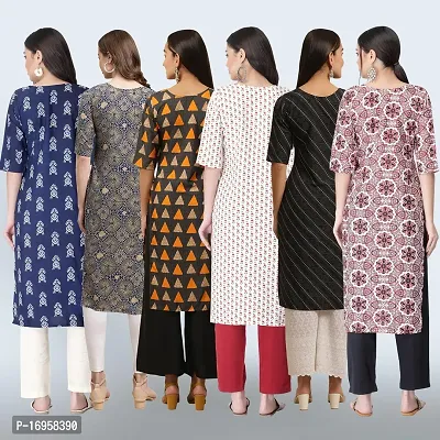 Women Stylish Crepe Printed Straight Kurta Combo-thumb2