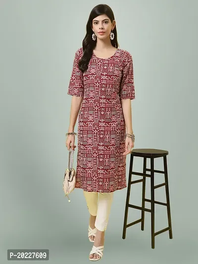 New Stylish Crepe Printed Kurti For Women-thumb0