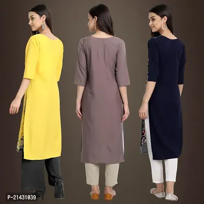 Fancy Crepe Kurtis for Women Pack Of 3-thumb2