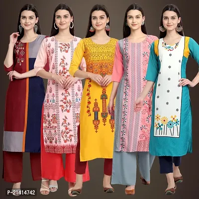 Fancy Crepe Kurtis For Women Pack Of 5