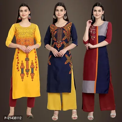 Fancy Crepe Kurtis for Women Pack Of 3