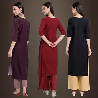 Fancy Crepe Kurtis for Women Pack Of 3-thumb1