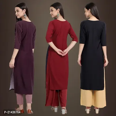 Fancy Crepe Kurtis for Women Pack Of 3-thumb2