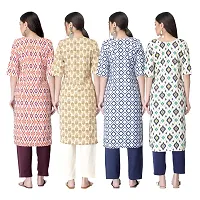 New Crepe Combo Printed Kurtis For Women Pack Of 4-thumb1