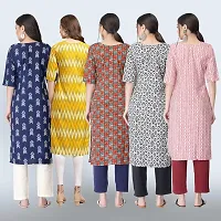 Women Stylish Crepe Printed Staright Kurta-thumb1