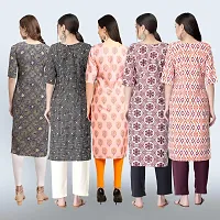 Women Stylish Crepe Printed Staright Kurta-thumb1