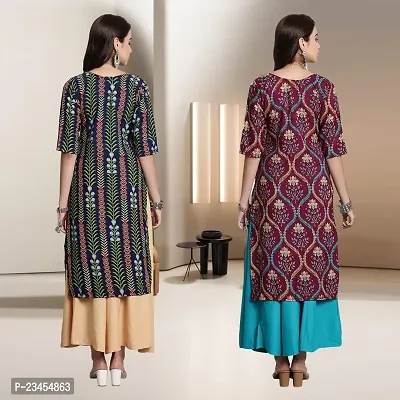 Fancy Rayon Kurtis For Women Pack Of 2-thumb2