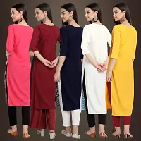 Fancy Crepe Kurtis For Women Pack Of 5-thumb1