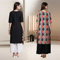 Fancy Rayon Kurtis For Women Pack Of 2-thumb1