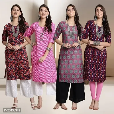 Fancy Crepe Kurtis for Women Pack Of 4