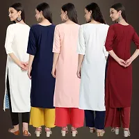 Fancy Crepe Kurtis For Women Pack Of 5-thumb1