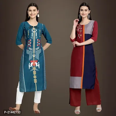 Fancy Crepe Kurtis for Women Pack Of 2