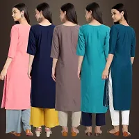 Fancy Crepe Kurtis For Women Pack Of 5-thumb1